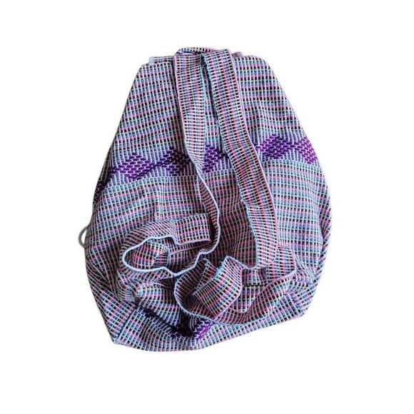 Hello kitty woven multicolor backpack Drawstring boho embroidered - Picture 2 of 6